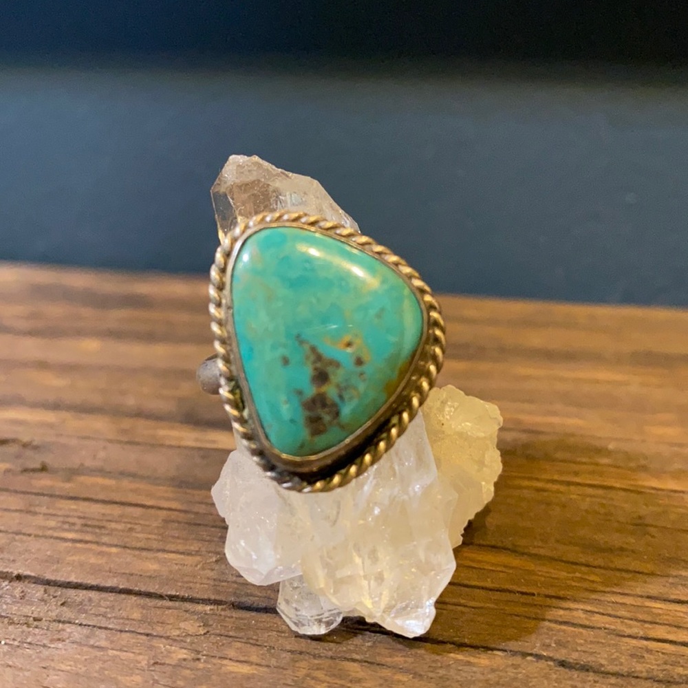 Vintage genuine turquoise ring